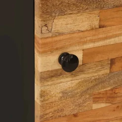 vidaXL Bijzetkast met opslag Bruin 40 x 33 x 75 cm Massief Mango Hout