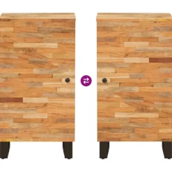 vidaXL Bijzetkast met opslag Bruin 40 x 33 x 75 cm Massief Mango Hout