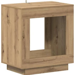vidaXL Bijzettafel Artisanaal eiken 60 x 40 x 65 cm Bewerkt hout