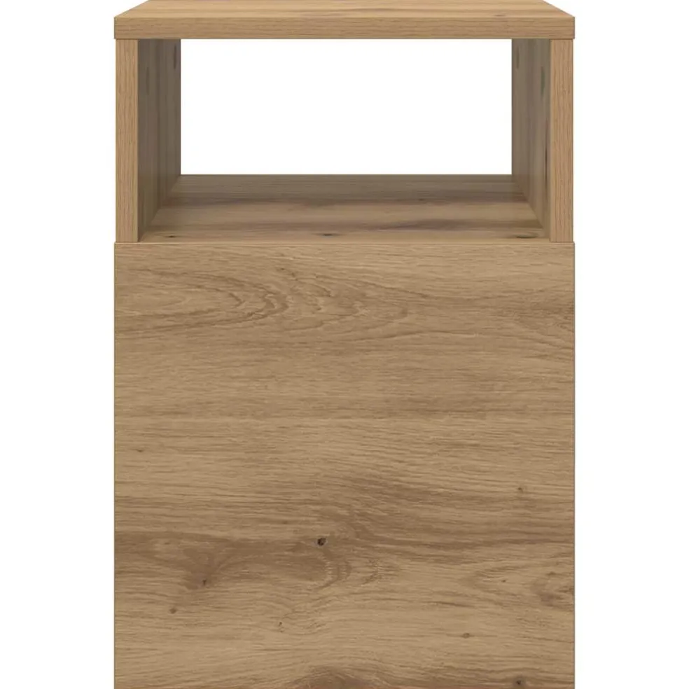 vidaXL Bijzettafel Artisan Eiken 30,5 x 30 x 45 cm Bewerkt hout