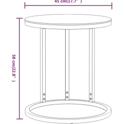 vidaXL Bijzettafel 45 cm gehard glas goudkleurig en witmarmer