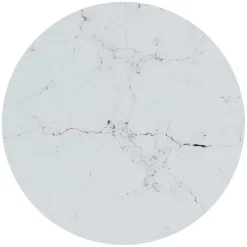 vidaXL Bijzettafel 45 cm gehard glas goudkleurig en witmarmer
