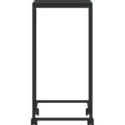 vidaXL Bijzettafel met wieltjes 40x30x63,5 bewerkt hout zwart