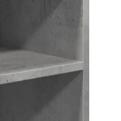 vidaXL Bijzettafel met wieltjes 55x60x78 cm bewerkt hout betongrijs