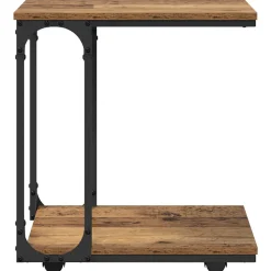 vidaXL Bijzettafel Oudhout 50 x 35 x 55.5 cm Bewerkt hout