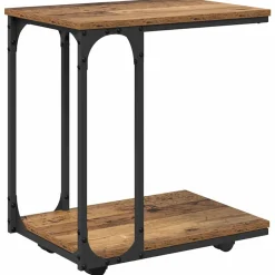 vidaXL Bijzettafel Oudhout 50 x 35 x 55.5 cm Bewerkt hout
