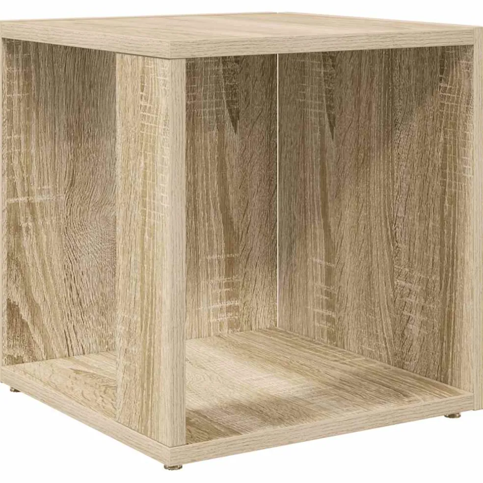 vidaXL Bijzettafels 33 x 33 x 34 cm Engineered wood Sonoma Eiken