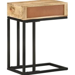 vidaXL Bijzettafel U-vormig 45x30x61 cm massief mangohout