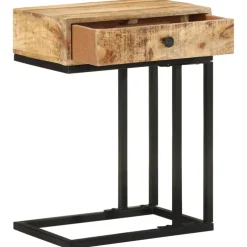 vidaXL Bijzettafel U-vormig 45x30x61 cm massief mangohout