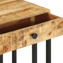 vidaXL Bijzettafel U-vormig 45x30x61 cm massief mangohout