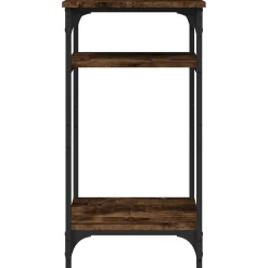 vidaXL Bijzettafel 40x30x75 cm bewerkt hout gerookt eikenkleurig