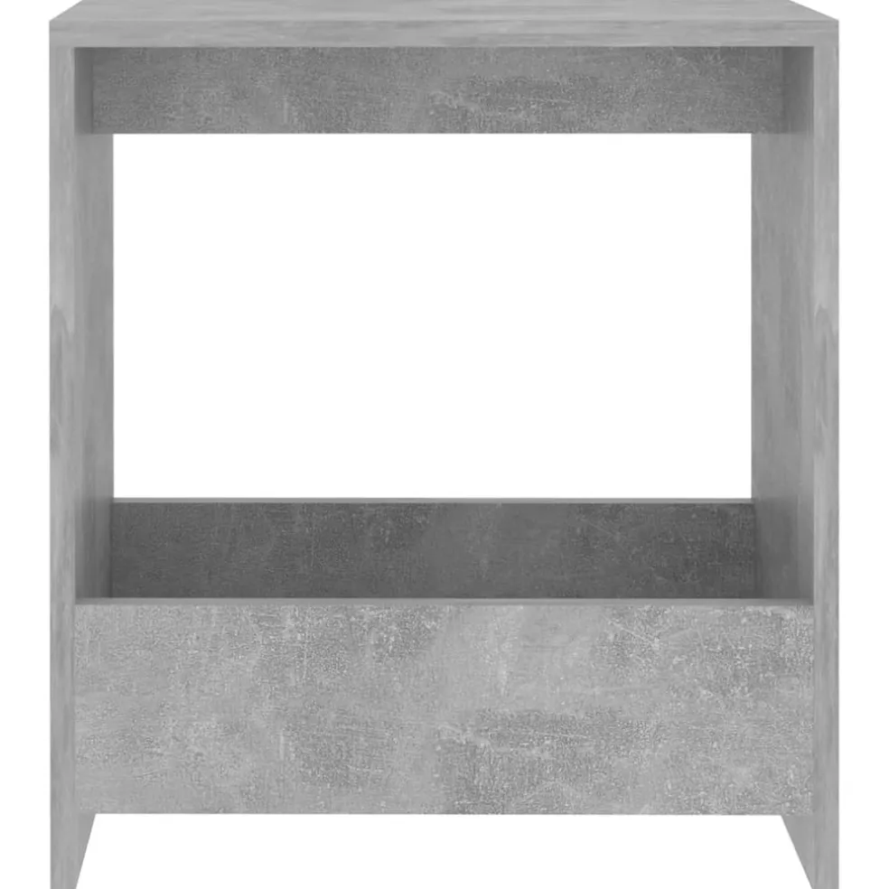 vidaXL Bijzettafel 50x26x50 cm bewerkt hout betongrijs