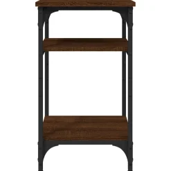 vidaXL Bijzettafel 35x30x60 cm bewerkt hout bruin eikenkleur