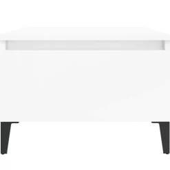 vidaXL Bijzettafel 50x46x35 cm bewerkt hout hoogglans wit