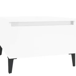 vidaXL Bijzettafel 50x46x35 cm bewerkt hout hoogglans wit