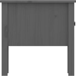 vidaXL Bijzettafel 50x50x49 cm massief grenenhout grijs