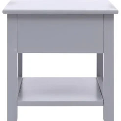 vidaXL Bijzettafel 40x40x40 cm paulowniahout grijs