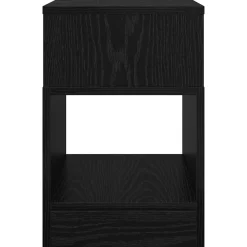 vidaXL Bijzettafel Zwart Eiken 30,5 x 30 x 45 cm Bewerkt hout