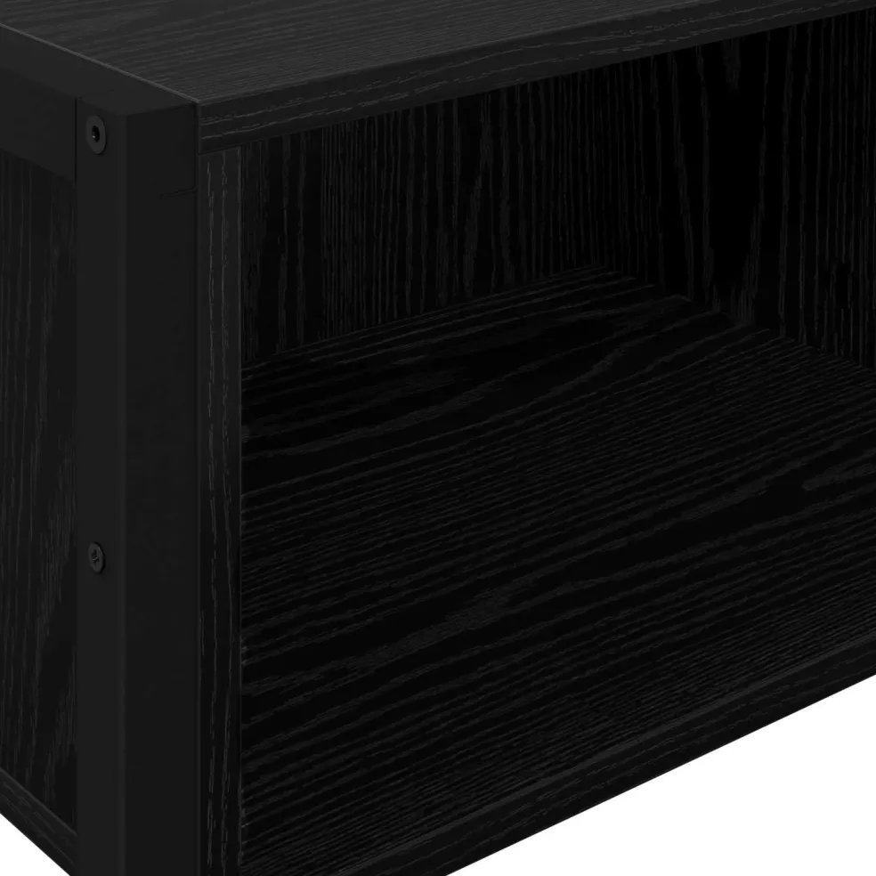 vidaXL Bijzettafel Zwart Eiken 100 x 36 x 75 cm Bewerkt hout