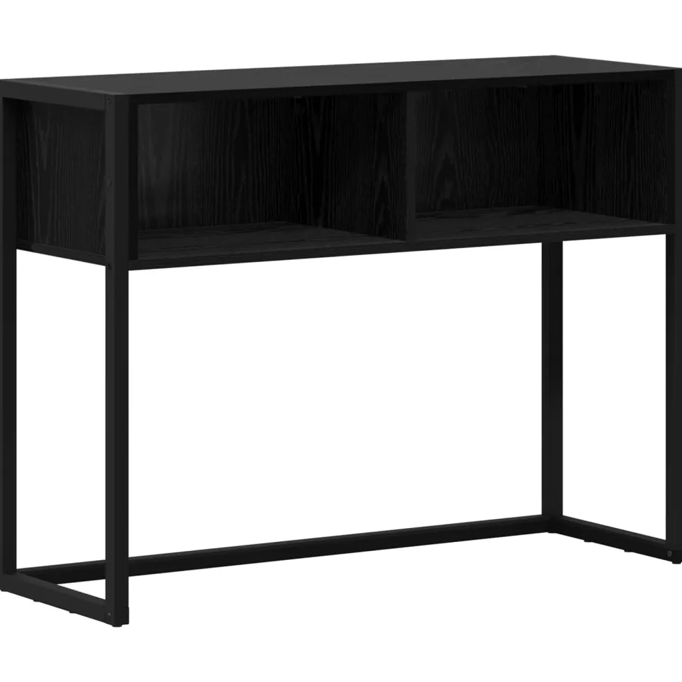 vidaXL Bijzettafel Zwart Eiken 100 x 36 x 75 cm Bewerkt hout