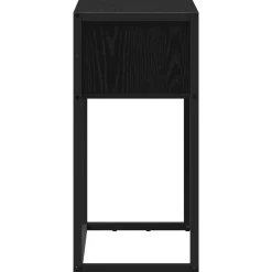 vidaXL Bijzettafel Zwart Eiken 100 x 36 x 75 cm Bewerkt hout