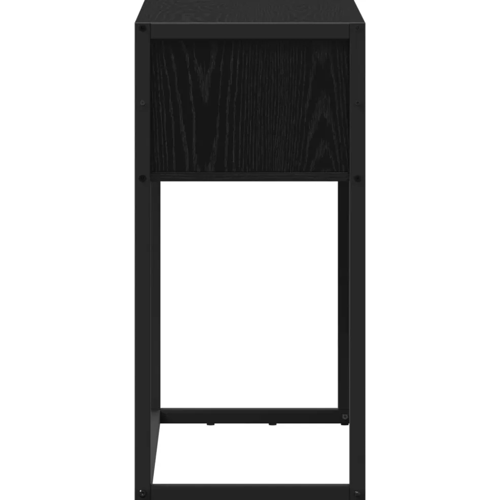 vidaXL Bijzettafel Zwart Eiken 100 x 36 x 75 cm Bewerkt hout