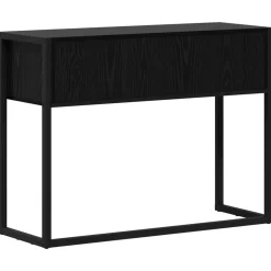 vidaXL Bijzettafel Zwart Eiken 100 x 36 x 75 cm Bewerkt hout