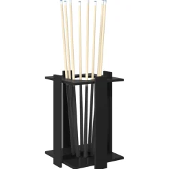 vidaXL Biljartkeu standaard Bewerkt hout 42 x 43 x 60 cm Zwart