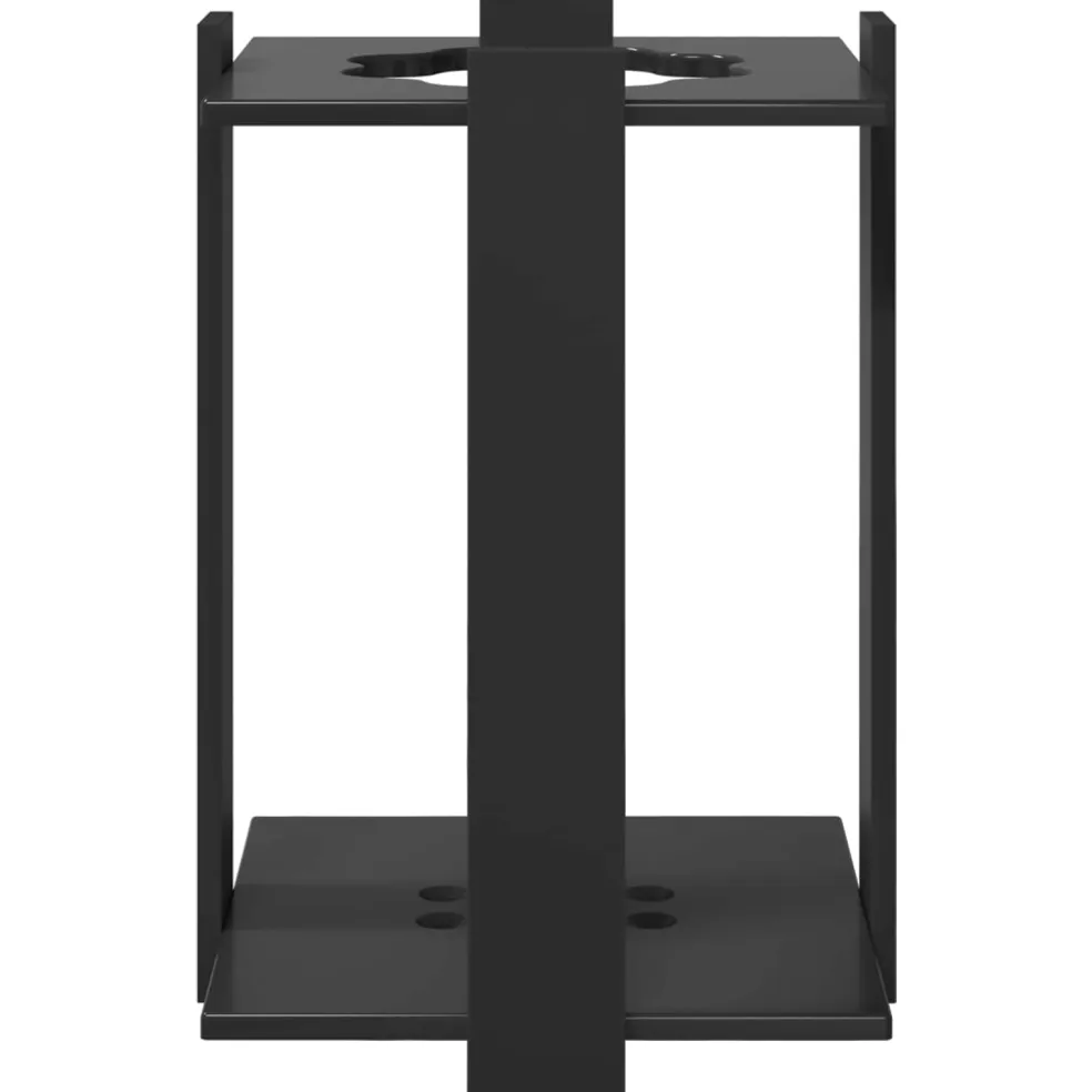 vidaXL Biljartkeu standaard Bewerkt hout 42 x 43 x 60 cm Zwart
