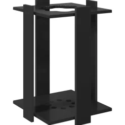 vidaXL Biljartkeu standaard Bewerkt hout 42 x 43 x 60 cm Zwart