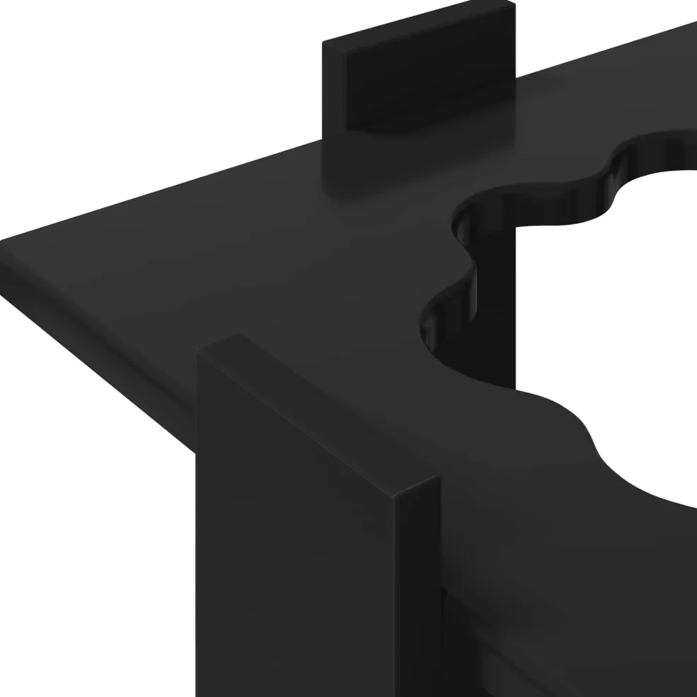 vidaXL Biljartkeu standaard Bewerkt hout 42 x 43 x 60 cm Zwart