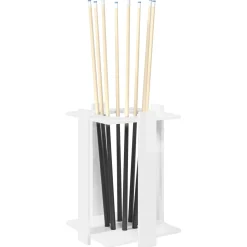 vidaXL Biljartkeu standaard Bewerkt hout 42 x 43 x 60 cm Hoogglans Wit
