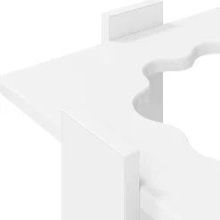 vidaXL Biljartkeu standaard Bewerkt hout 42 x 43 x 60 cm Hoogglans Wit