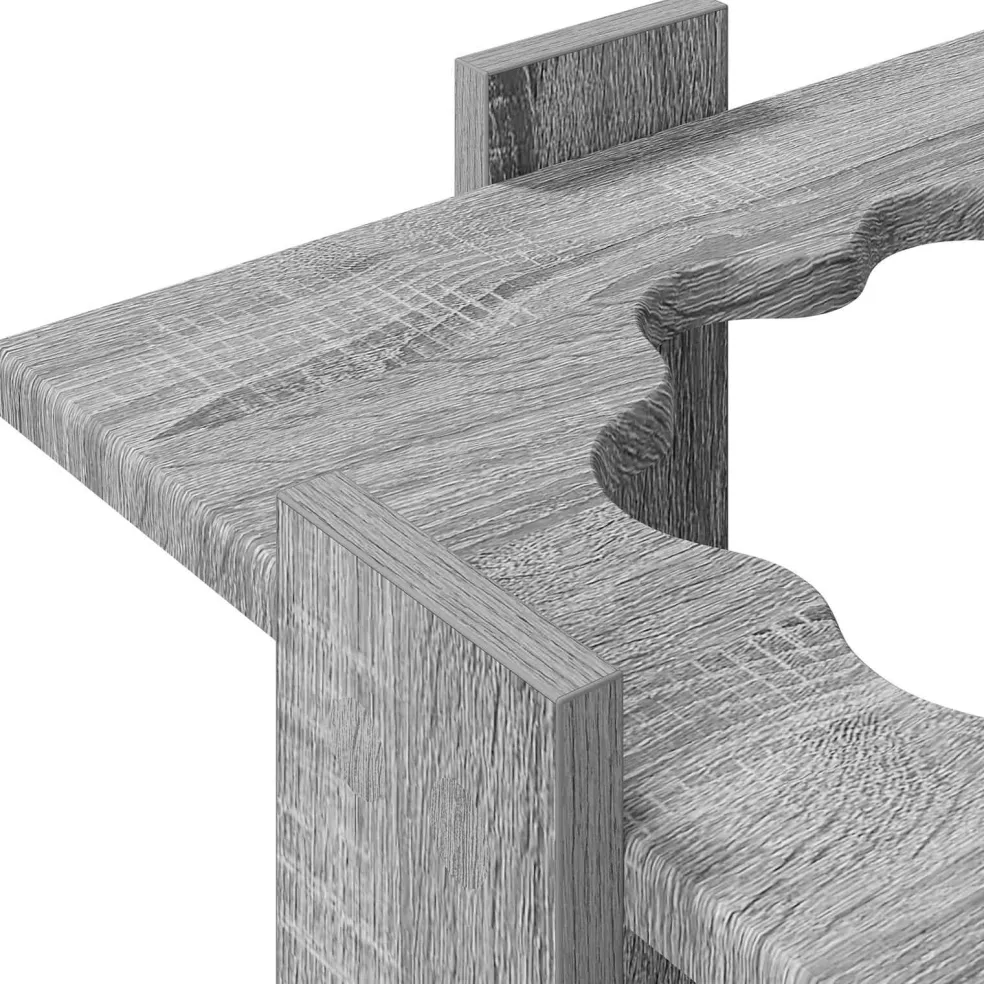 vidaXL Biljartkeu standaard Bewerkt hout 60 x 20 x 57 cm Betongrijs