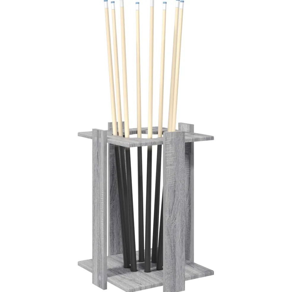 vidaXL Biljartkeu standaard Bewerkt hout 60 x 20 x 57 cm Betongrijs