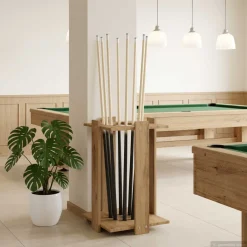 vidaXL Biljartkeu standaard Bewerkt hout 60 x 20 x 57 cm Sonoma Eiken