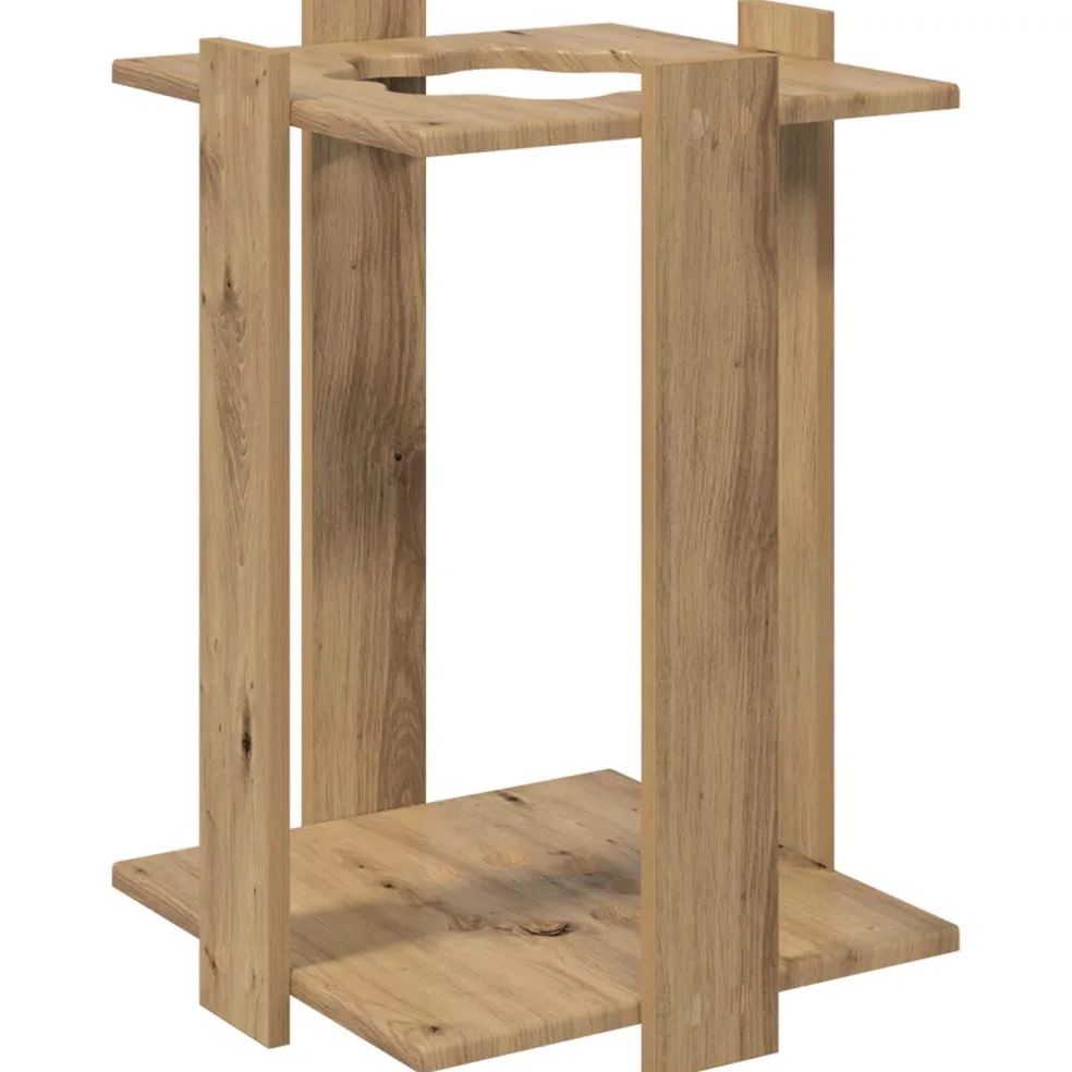 vidaXL Biljartkeu standaard Bewerkt hout 60 x 20 x 57 cm Sonoma Eiken