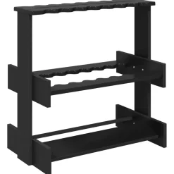 vidaXL Biljartkeu standaard Bewerkt hout 60 x 35 x 60 cm Zwart