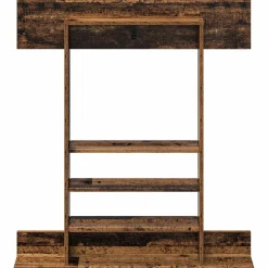 vidaXL Biljartkeu standaard Bewerkt hout 93 x 12 x 103 cm Oud hout