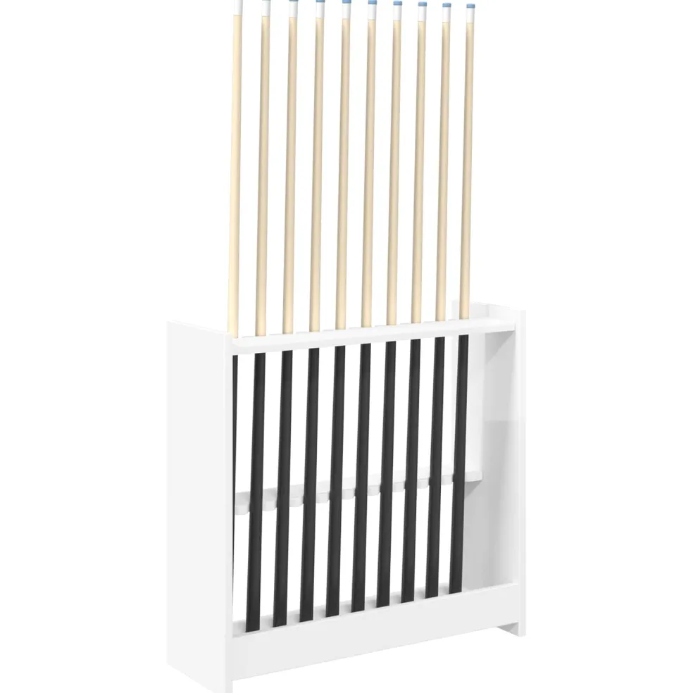 vidaXL Biljartkeu standaard Bewerkt hout 60 x 20 x 57 cm Glanzend Wit