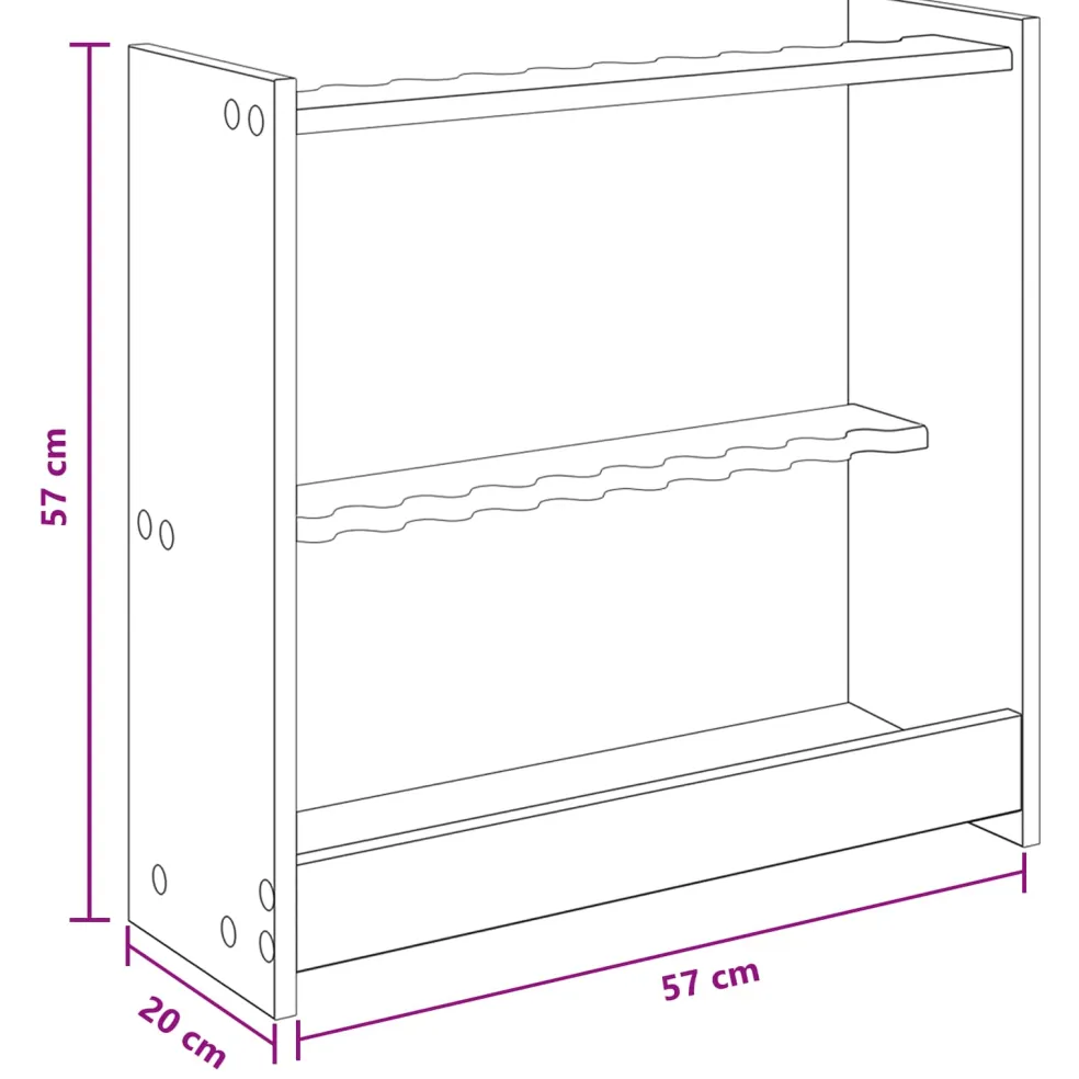 vidaXL Biljartkeu standaard Bewerkt hout 60 x 20 x 57 cm Glanzend Wit