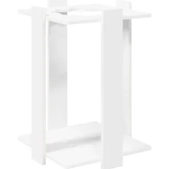 vidaXL Biljartkeu standaard Bewerkt hout 42 x 43 x 60 cm Wit