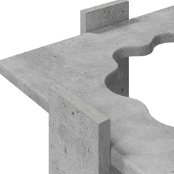 vidaXL Biljartkeu standaard Bewerkt hout 42 x 43 x 60 cm Gerookt eiken