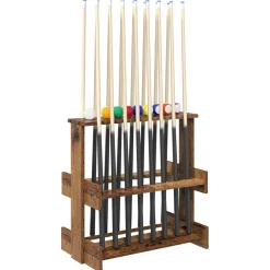 vidaXL Biljartkeu standaard Bewerkt hout 60 x 35 x 60 cm Eikenhout