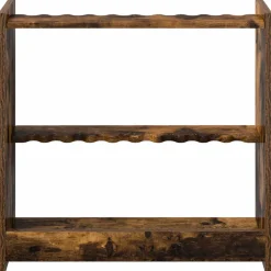 vidaXL Biljartkeu standaard Bewerkt hout 60 x 20 x 57 cm Gerookt eiken
