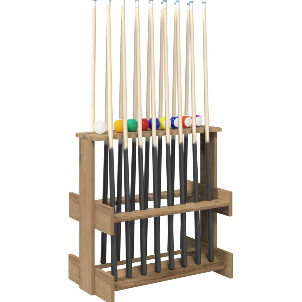 vidaXL Biljartkeu standaard Bewerkt hout 60 x 35 x 60 cm