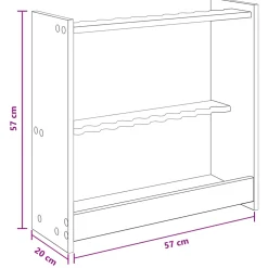 vidaXL Biljartkeu standaard Bewerkt hout 60 x 20 x 57 cm Betongrijs