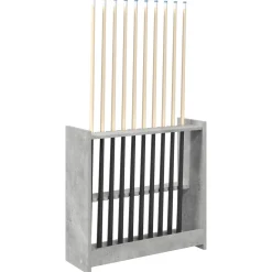 vidaXL Biljartkeu standaard Bewerkt hout 60 x 20 x 57 cm Betongrijs