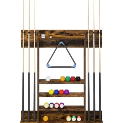 vidaXL Biljartkeu standaard Bewerkt hout 93 x 12 x 103 cm