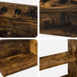 vidaXL Biljartkeu standaard Bewerkt hout 93 x 12 x 103 cm